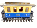 Lgb 3012, G-scale, (2ND) Class Blue & Cream, Passenger Coach, Used,. Fixed Price $39.00.