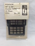 Grandt Line Window 36" X 64" Double Hung 12 Pane 1/4" Scale. Fixed Price $6.99.