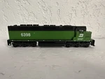 Athearn Ho Scale Burlington Northern Locomotive (SDP40-BN6398). Fixed Price $39.95.