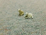 Preiser Scale 1/25 CAT#47523 Polar Bear Cubs X2 For Lgb Circus Zoo Lot. Fixed Price $13.99.