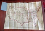 Ymca Usa 1910 Principal Rr Lines Transportation Freight Lg. Folding Pocket Map. Fixed Price $120.00.