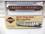Proto 2000 Ho, Drop End Mill Gondola, Rock Island 1303. Fixed Price $29.99.