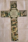 Amia Studios Hand Painted Stained Glass Crucifix Cross Psalm 103:1 Beautiful. Fixed Price $11.99.