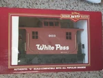 G Scale Bachmann 93119 Caboose White Pass Wp&y. Fixed Price $20.00.