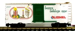 Lionel 8-87007 1990 Season's Greetings Box Car Scale. Fixed Price $49.95.