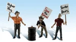 Woodland Scenics Striking Picketers Accents Figures PKG(3) A2557. Fixed Price $39.98.