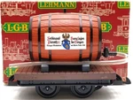 Lgb 4047 Scale Flatcar With Ferdinand Pieroth Whiskey Barrel Ln/box. Fixed Price $30.79.