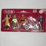 Lgb # 5048 Lot Of Scale People Plus Scooter Made In Western Germany By Lehmann. Fixed Price $28.00.