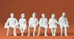 Preiser 45183 Scale Unpainted Figures Seated Persons. Fixed Price $53.99.