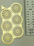 Scale Model Wwi Aircraft Wheels Usa Etched Brass - Set Of 6 Spoked 1/72. Fixed Price $7.99.