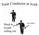 Scale Train Conductor With His Railroad Lantern Finished 1/64 Figure. Fixed Price $11.29.