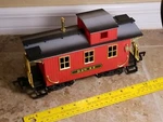 Vtg New Bright The Great American Express Railroad Train Passenger Car Scale. Fixed Price $9.99.