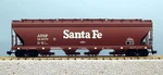Usa Trains R14102 Atsf Santa Fe 4-BAY Center Flow Covered Hopper Brown Road #s. Fixed Price $179.95.