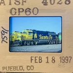 Atsf Santa Fe GP60 4028 Locomotive Pueblo 1997 Original 35MM Slide Train. Fixed Price $7.99.