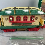 New Bright Holiday Express Yellow Reindeer Stable Car Dillards Train Rare Read. Fixed Price $175.00.