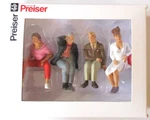 Preiser Figures 1:22.5 Scale # 45121 Four Seated Passengers / Travellers. Fixed Price $52.45.