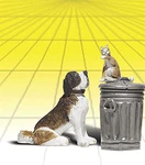 Woodland Scenics 2524 Scale Accents Dog W/cat On Trashcan. Fixed Price $23.99.