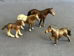 Schleich Horses 2002 Lot - Thoroughbred, Appaloosa, Clydesdale Foal, Icelandic. Fixed Price $21.49.