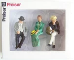 Preiser Scale 1:22.5 Three Old Time Seated Figures 45055 - Clothes Color #3. Fixed Price $52.50.