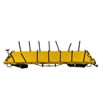 Bachmann Big Hauler Balto Ohio Flatcar Scale 1525 Yellow Stake Side Train. Fixed Price $29.00.