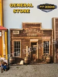 Scale Wild West General Store- Building Flat/front- -w/ Post Office Lgb Piko. Fixed Price $22.99.