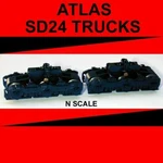 SD24 SD26 Trucks (qty 2) Atlas N Scale 544300. Fixed Price $19.95.