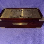 Vintage Captain Box Wooden With Brass Map Made Usa. Fixed Price $45.00.