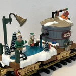 Bright Holiday Express Animated Water Tanker Skating Car Train. Fixed Price $55.00.