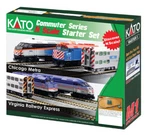Kato 1060037 Chicago Metra F40PH & Gallery Bi-level Commuter Train Starter Set. Fixed Price $260.69.