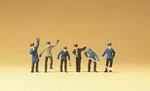Preiser 14013 Ho Scale Railroad Personnel Railway Yard Workers PKG(6). Fixed Price $15.99.