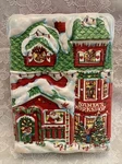 Vintage Mid Century Ullman Co Usa Christmas Santa Workshop Plastic Tin 7X9.5. Fixed Price $15.00.