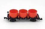 Scale Train Car Uprr Flat Water Three Tub Load Bachmann Union Pacific. Fixed Price $8.00.