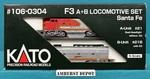 176-0304 Kato F3 A/b Santa Fe Locomotives Scale Dcc Ready Atsf New. Fixed Price $250.00.