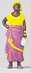 Preiser 29047 Ho Scale Individual Figure - Pedestrian African Woman. Fixed Price $6.99.