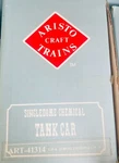 Scale Aristocraft ART-41314 Fw&d Cb&q Burlington Single Dome Tank Car #41314. Fixed Price $135.00.