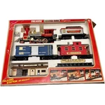 Silver Rail Express Train Set Talking New Bright Vintage Toys With Box 1986. Fixed Price $130.00.