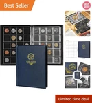 200 Pockets Coin Album - Collecting Book With 10 Pages, 33X33 Mm Grid Ho.... Fixed Price $18.02.