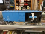 Lgb #42917 Boston & MAINE40' Car W/box Metal Wheels Knuckles Free Ship.. Fixed Price $125.00.