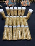 Lot Of 10 24K Gold Leaf Flakes Sheets, Large Clear Plastic Jars.. Fixed Price $19.99.