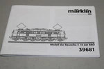 Rklin Operating Instructions 39681 Electric Locomotive Series E18 Bb Gauge H0. Fixed Price $10.61.
