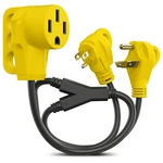 Adapter Y Split Power Cord 50 Amp Female To: 30A & 15A Connectors. Fixed Price $29.99.