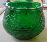 Deep Green Glass Vase W/fish Scale Design By E.o. Brody #6100 Cleveland Usa. Fixed Price $14.00.