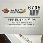 Broadway Limited PARAGON4 Prr E6 Ho Steam Locomotive Sound Dc/dcc 6705. Fixed Price $200.00.