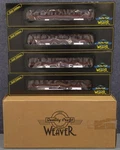 Weaver G1236S Scale Pullman-bradley Deluxe Coaches (set Of 4) 2-RAIL/BOX. Fixed Price $368.99.