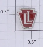 Lionel 385-1 Ll Nickel/red Keystone Nameplate Number Board -fits 392 1835 (1. Fixed Price $21.00.