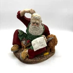 Santa Figurine Christmas Workshop Scene Usa Made Vtg Limited Edition 3467/7500. Fixed Price $12.50.