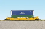 Usa Trains Intermodal Flat Car With Containers - R17103 Ttx Yellow #3. Fixed Price $239.95.
