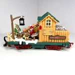 Scale Holiday Express Log Mill Wood Car New Bright 384-4. Fixed Price $34.30.