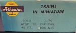 Athearn Ho Scale - 40' Boxcar Atsf 145356 5013 Clst. Fixed Price $12.50.