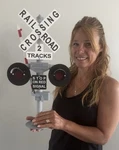 Tabletop Railroad Train Crossing Signal With Flashing Led Lights. Fixed Price $99.00.